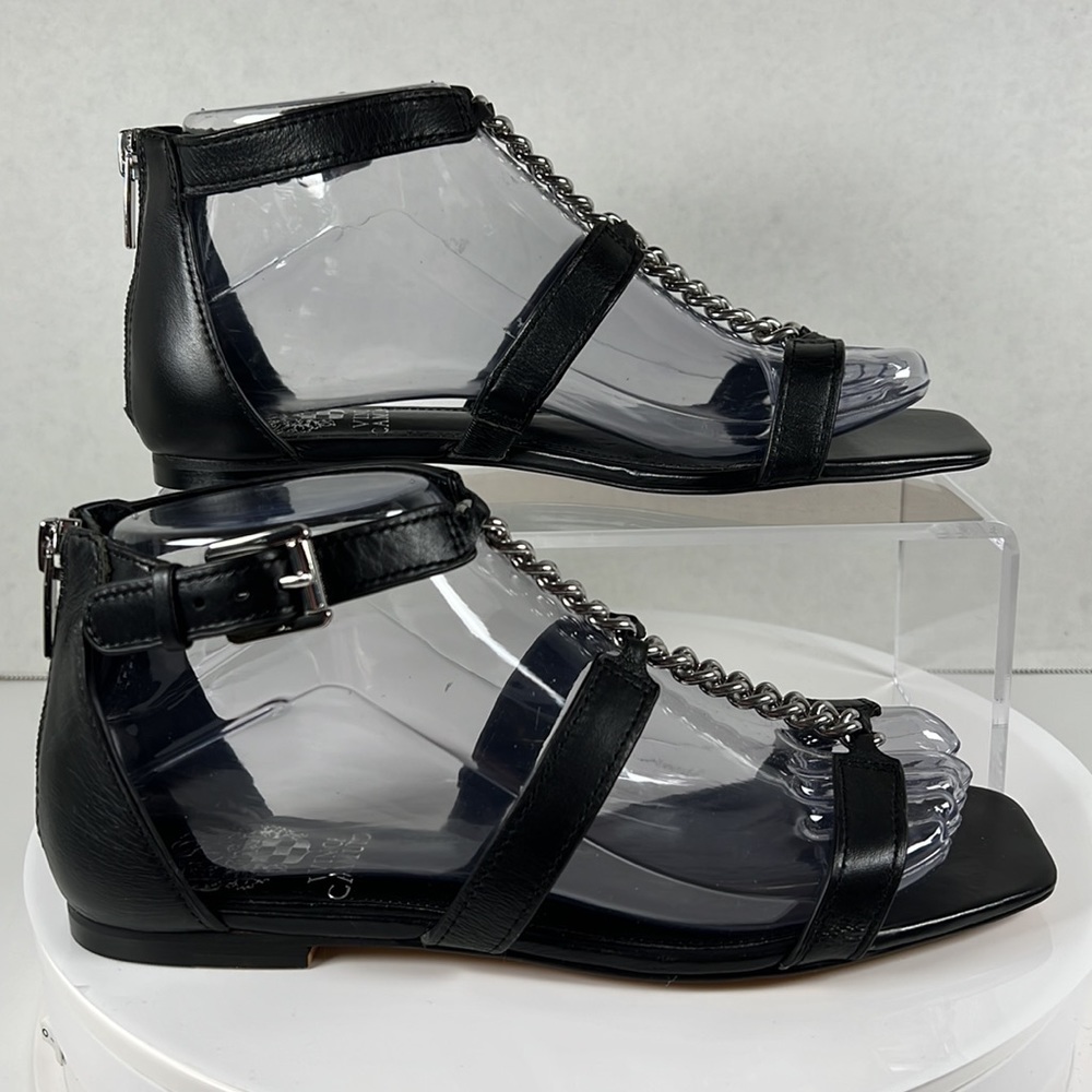 Size 6 Vince Camuto Gladiator Black Sandals w/Hardware - Sereny - Picture 6 of 13